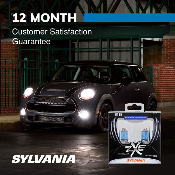 SYLVANIA H11B SilverStar zXe Halogen Headlight Bulb, 2 Pack